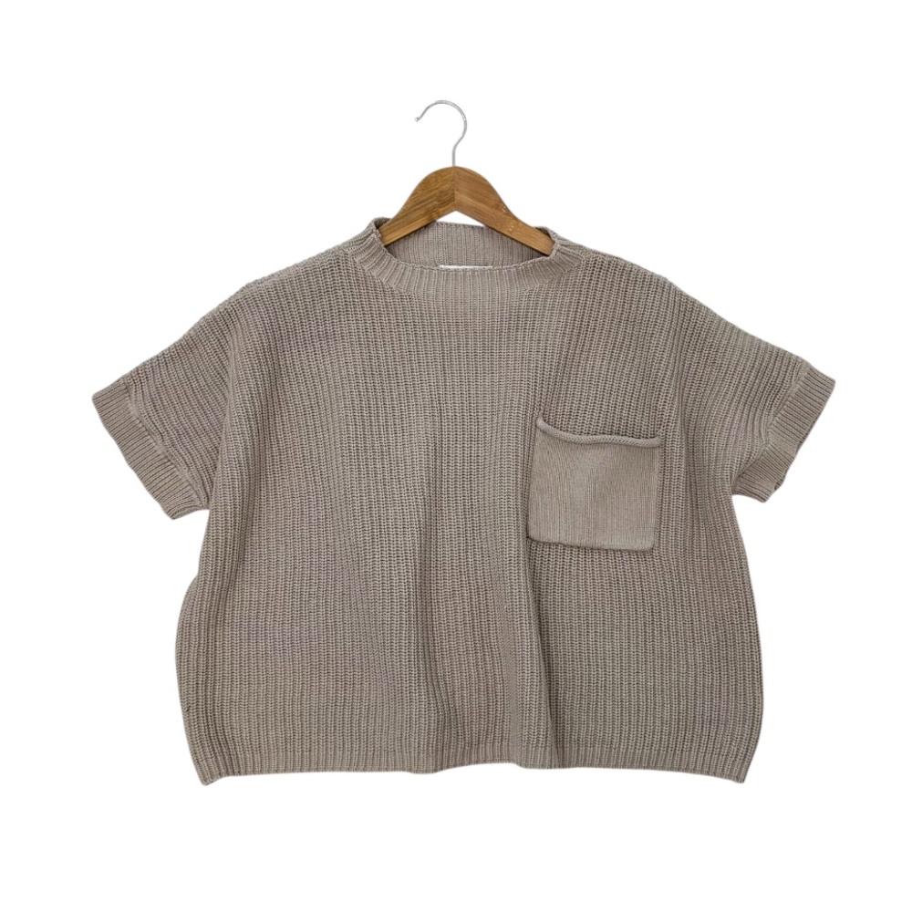 She + Sky Knit Short Sleeve Top